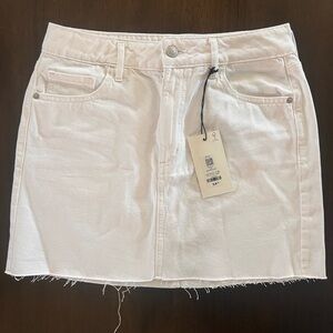 White Denim Skirt